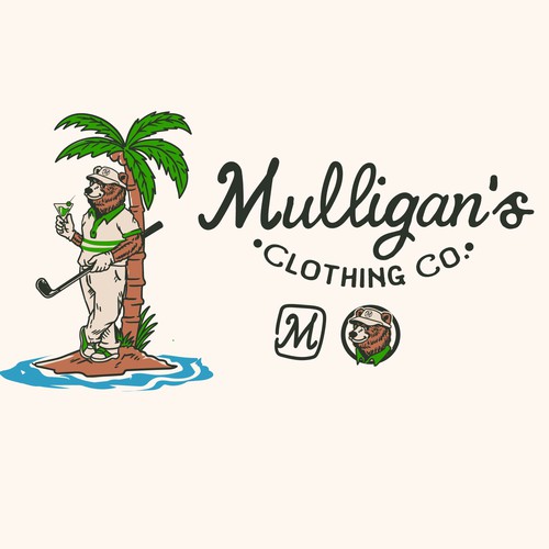 Anthropomorphic design with the title 'Golf bear '