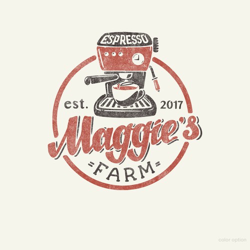 Espresso logo with the title 'Maggie's Farm'
