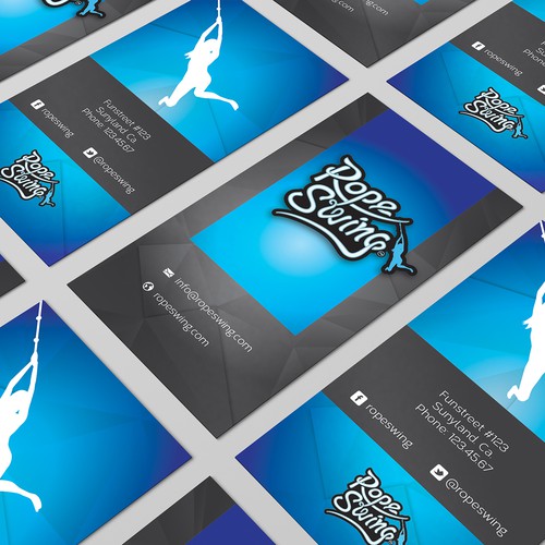 Swing design with the title 'Logo for entertainment experiences.'