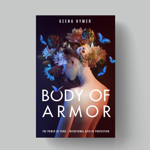 Flower book cover with the title 'Body Of armour Book cover'