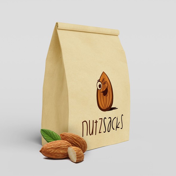 Almond logo with the title 'Logo for NutzSacks'