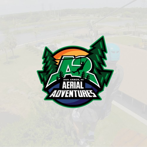 Tree logo with the title 'A2 Aerial Adventure'