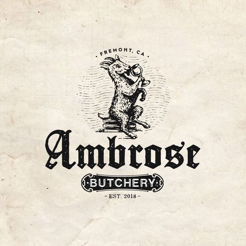 Medieval logo with the title 'Ambrose Butchery'