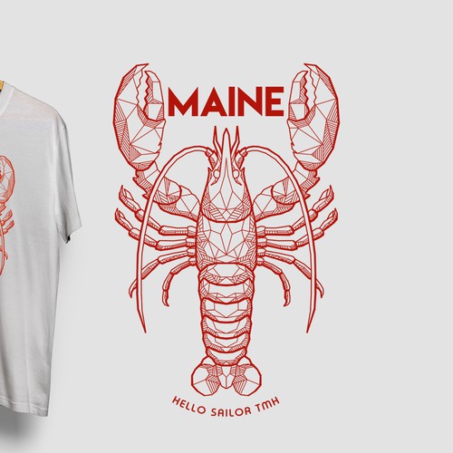 Geometric t-shirt with the title 'T-shirt design for Maine '