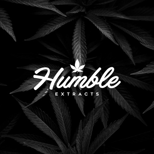 Marijuana leaf design with the title 'Humble Extracts'