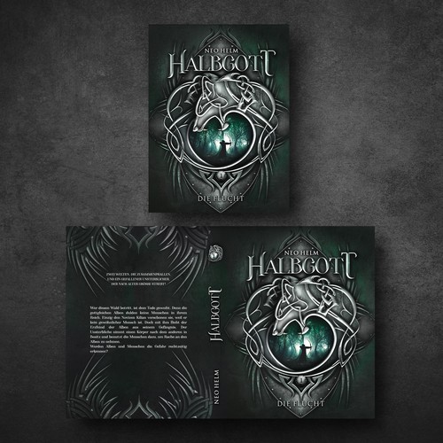Book cover with the title ''Halbgott' book cover'