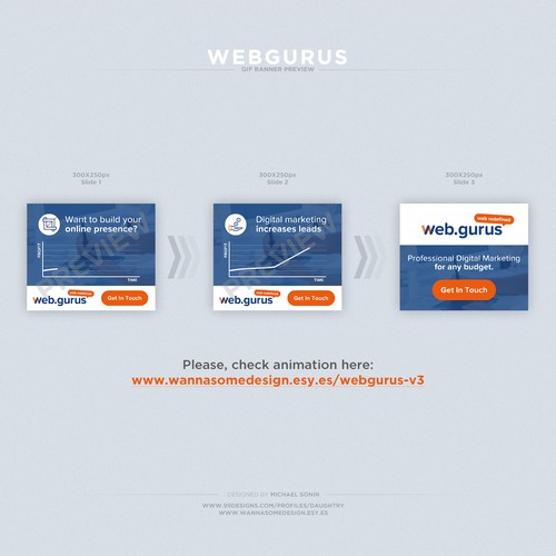 Animated logo with the title 'GIF banner'