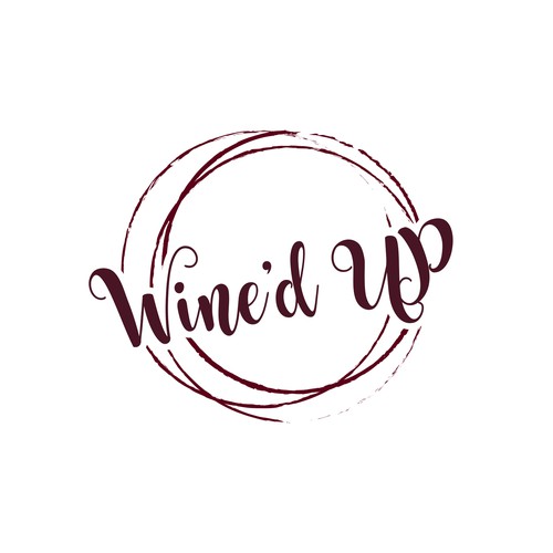 Wine bottle logo with the title 'Wine logo'