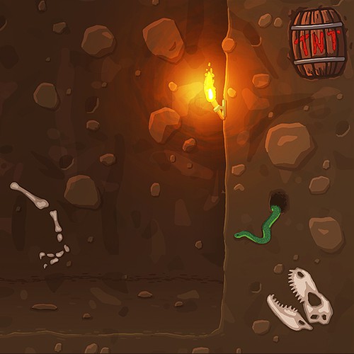 Ground design with the title 'Mobile Game Illustration'