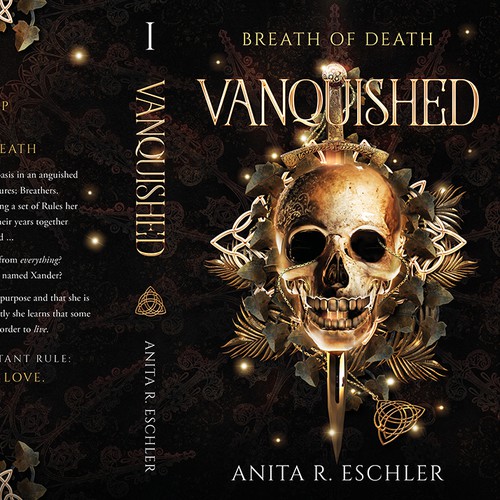 Dark fantasy book cover with the title 'VANQUISHED - Breath of Death by Anita R. Eschler'
