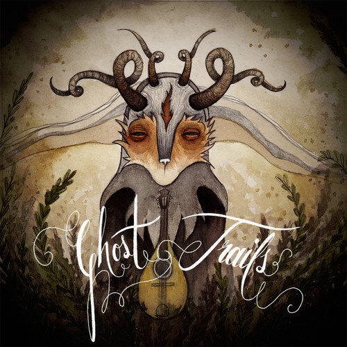 Monster artwork with the title 'Album and T-Shirt Design for a Band (Ghost Trails)'