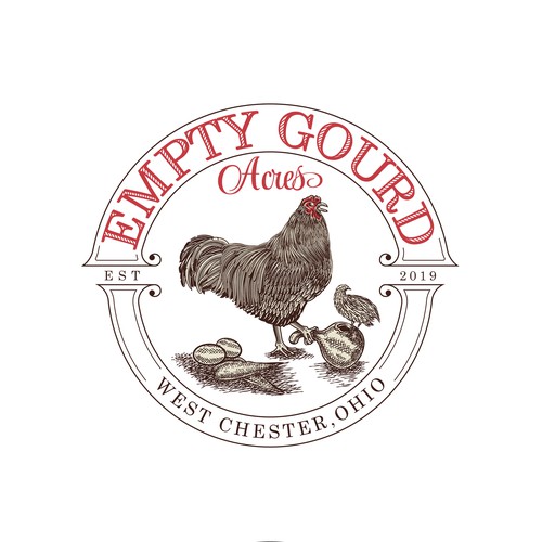 Fine Art logo with the title 'Vintage whimsical farm logo.'