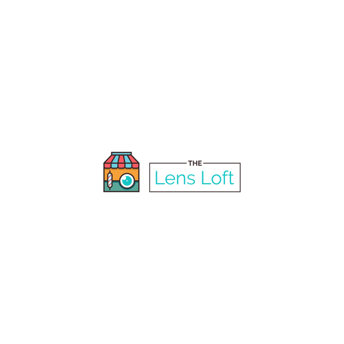 Camera brand with the title 'Logo for Lens Loft'