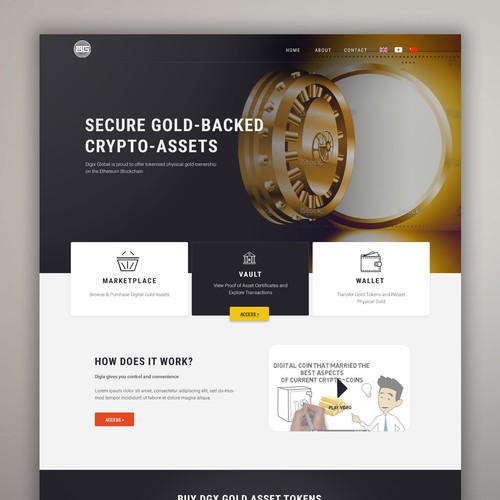 Professional website with the title 'Professional wen design for Bank'