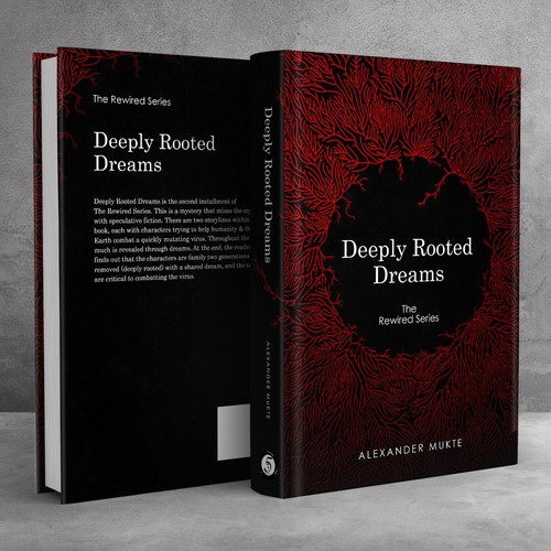 Suspense book cover with the title 'Deeply Rooted Dreams'
