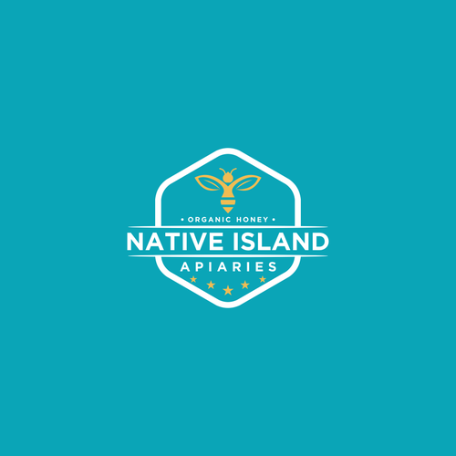 Bee brand with the title 'Native Island Apiaries'
