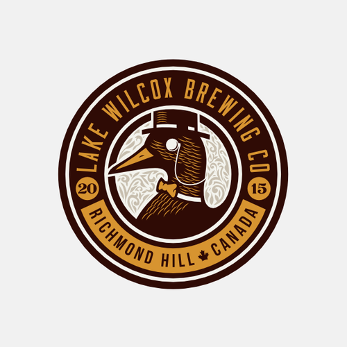 Brewery logo with the title 'Lake Wilcox Mr Duck'