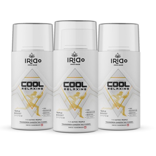 Spray design with the title 'Muscle Relief Spray dispenser'