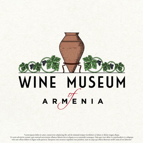 Museum design with the title 'Logo design for wine museum '