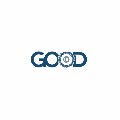 Clothing logo with the title 'Logo design for GOD IS GOOD'
