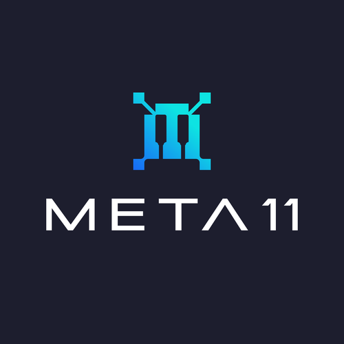 Sci-fi logo with the title 'Meta 11'