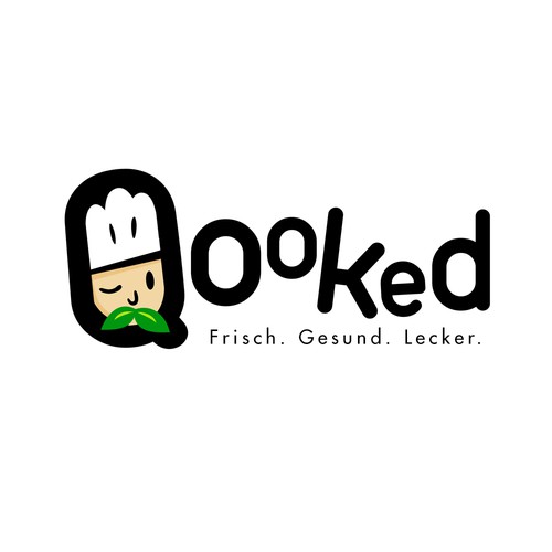 Cook design with the title 'Qooked Logo'
