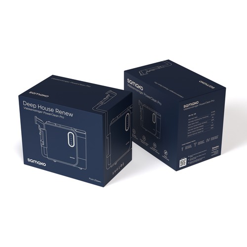 Cleaning packaging with the title 'Modern, Calm & Joyful Cleaning Brand'