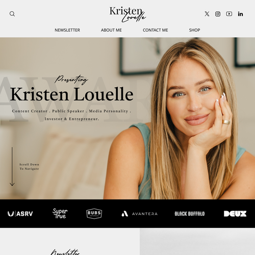 Portfolio website with the title 'Personal website'