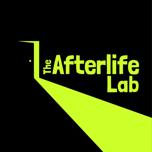 Mid-Century design with the title 'The Afterlife Lab'