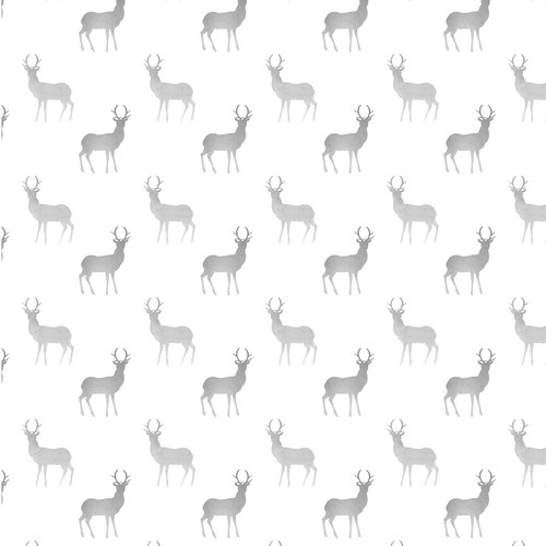 Nordic design with the title 'Seamless watercolor pattern with deer'