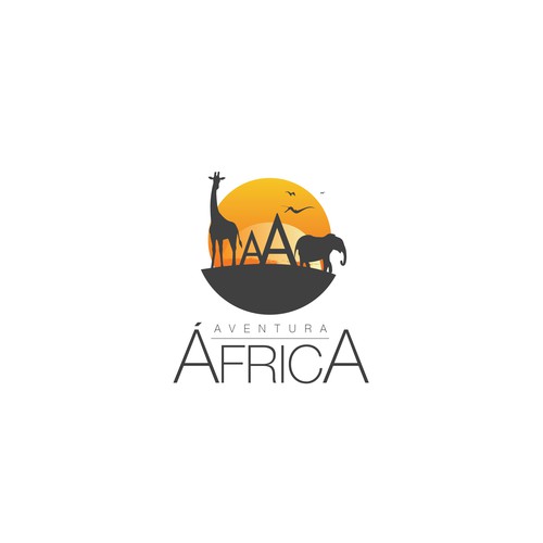 Prototype design with the title 'Logo for Aventura África.'