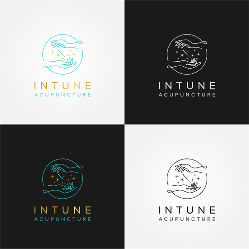 Outline logo with the title 'InTune Acupuncture'
