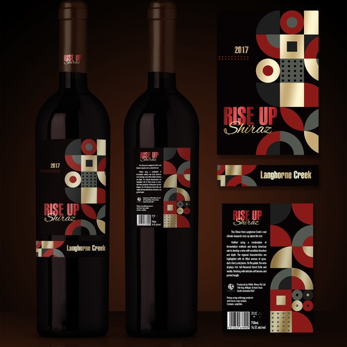 Class design with the title 'Wine bottle label'