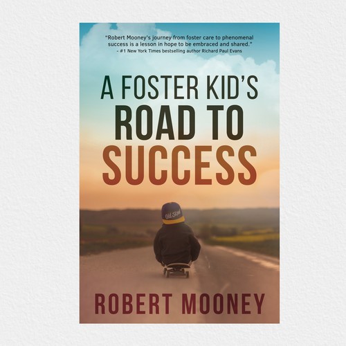 Journey design with the title 'A Foster Kid's Road to Success Book Cover'