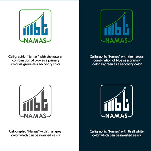 Calligraphy brand with the title 'Arabic Calligraphic Logo For Stock Market'