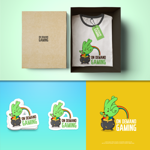 Finger design with the title 'ON DEMAND GAMING Logo Design'