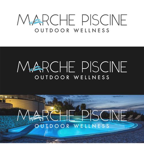 Swimming pool design with the title 'Logo concept for Swimming Pool Construction'