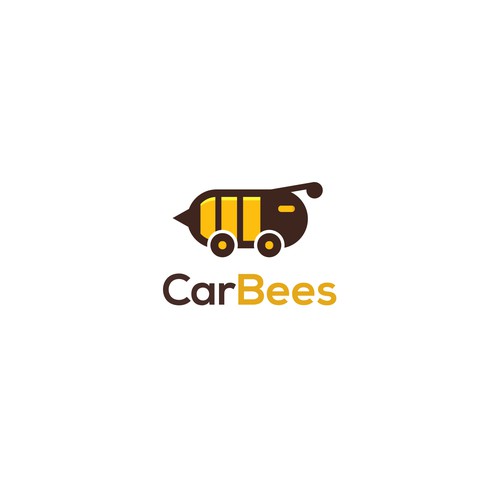 Fancy car logo with the title 'CarBees logo'