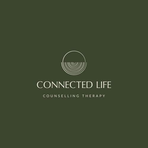 Trauma logo with the title 'Abstract design for Connected Life Counselling Therapy'