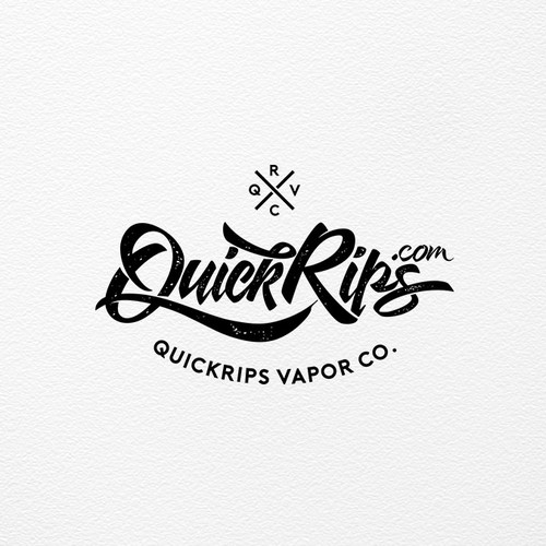 Typography brand with the title 'QuickRips'
