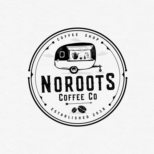 Trailer logo with the title 'Coffee Shop on wheels'