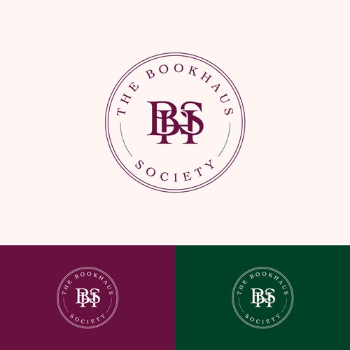 Nonprofit logo with the title 'The BookHaus Society - Logo Design'