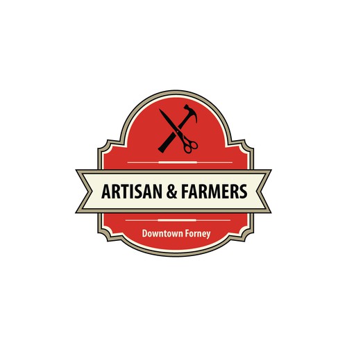 Scissors logo with the title 'bold, retro'