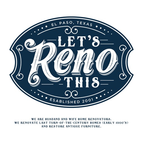 Antique design with the title 'Let's Reno This'