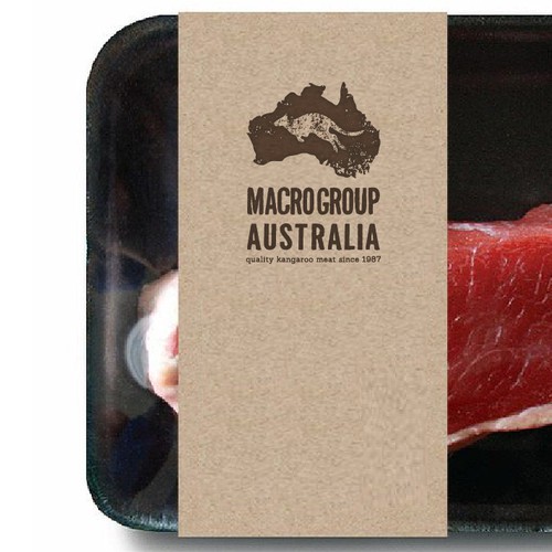 Kangaroo logo with the title 'Macro Meat'