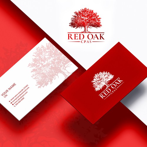 Accounting brand with the title 'RED OAK CPAS'