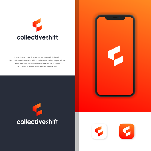 Initial design with the title 'futuristic letter C'