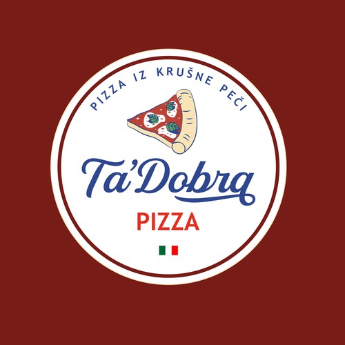 Traditional logo with the title 'Ta'Dobra Pizza'