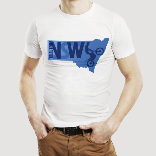 Bike t-shirt with the title 'Trial Team NSW'