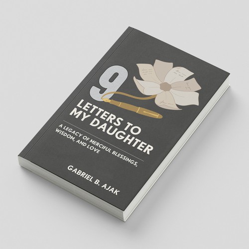Abstract book cover with the title '9 Letters to my Daughter'